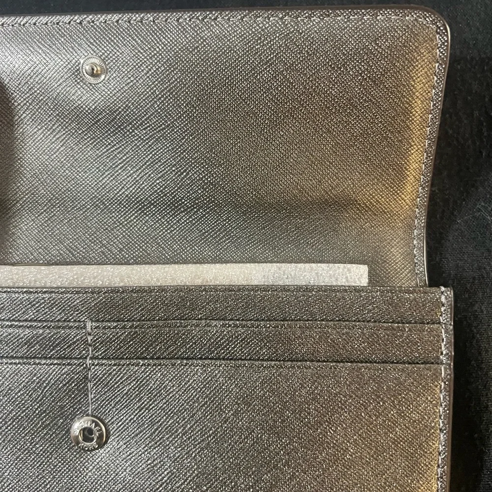 Michael Kors Metallic Silver Clutch - Picture 7 of 11
